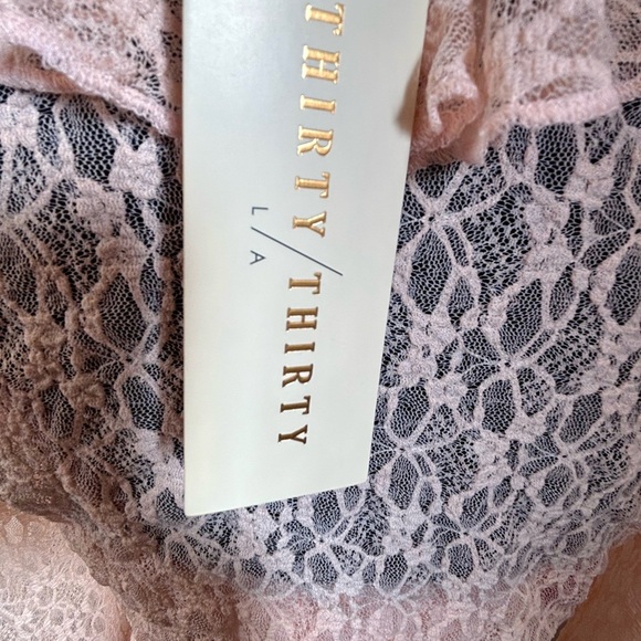 NWT Thirty Thirty Floral blush pink maxi dress with lace shrug - S - Picture 9 of 12
